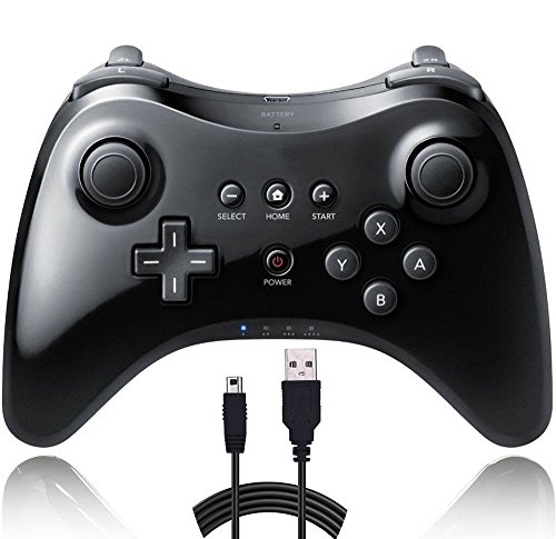 Wireless Wii U Pro Controller for Wii U Gamepad Joystick - Black