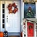 HOMEMAXS Metal Wreath Hanger Over The Door Wreath Holder 4 Packs 13.8inch Larger Wreath Metal Hook for Christmas （Black）