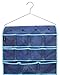 MISSLO Hanging Closet Dual-sided Organizer Bra Underwear Socks Jewelry Storage 42 Pockets, Blue