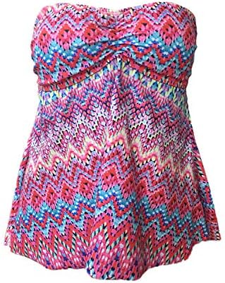 JadeRich Women's Fashion Stripes Pattern Two Pieces Tankini Swimwear S-XXXL