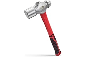 HOUSERAN Ball Peen Hammer 2 Lb, Big Ball Pein Hammer With Non-slip Rubber Grip, Metal Hammer For Metal Work, Rounding, Mechanics