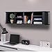 Yaheetech Wall Mounted Desk Hutch Floating Storage Hutch Black