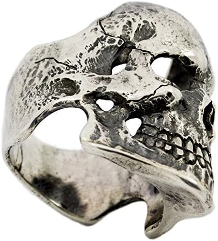 Skull Ring 925 Sterling Silver Gothic Biker Mens Sz14