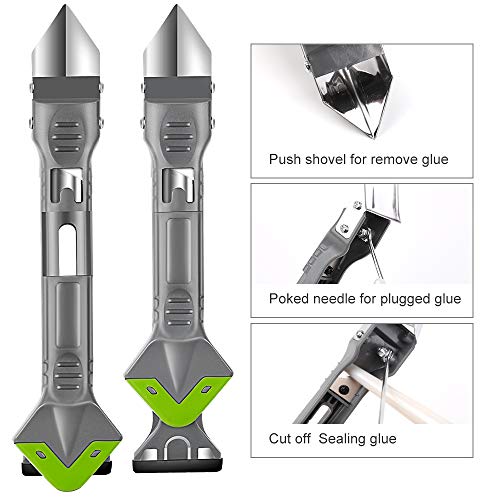 Grout Removal tool for Tile,Caulk Tools to clean Joint of Window， tile grout tools With 5 Functions, To finishing Kitchen Bathroom and Sink