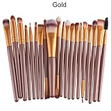 Lookatool® 20 pcs/set Makeup Brush Set tools Make-up Toiletry Kit Wool Make Up Brush Set (Gold)