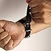 Infantry Nylon Watch Bands for Men, Black Slip-thru Watch Strap, Replacement Military Watchbands 4 Rings Stainless Steel Buckle