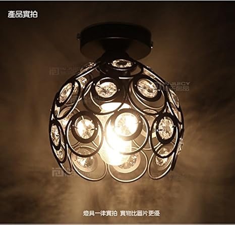 Injuicy Lighting Loft Edison Black Iron K9 High Definition Crystal