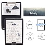 Healing Hands Nursing Clipboard with Storage (Black Ice)