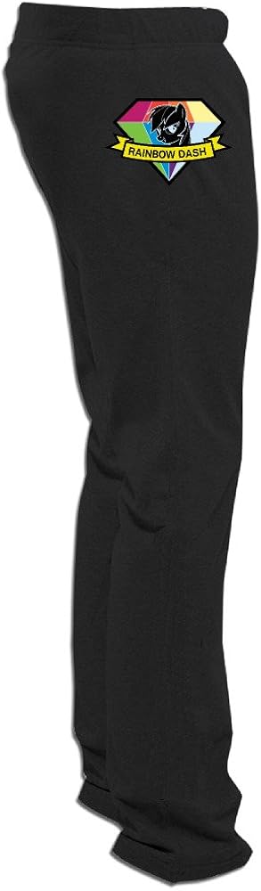 ElishaJ Men's Rainbow Diamond Dash Custom Running Pant Black