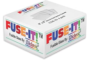 IDICHROIC Fusible Clear Glass Squares 6 inch x 6 inch COE96-4 Pack - U-Fuse-ITS