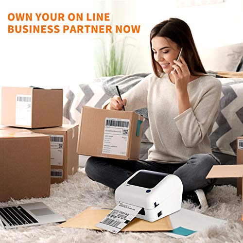 Bluetooth Thermal Shipping Label Printer - High Speed 4x6 Support PC, Mobile, USB for MAC, Compatible with Ebay, Amazon, Shopify, Etsy, USPS Barcode