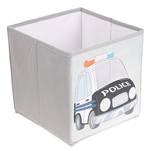 image for Clever Creations Police Car Collapsible Storage Organizer Storage Box 