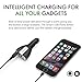 4 Port Quick Charge Car Charger - USB-C / QC 3.0 / 2.0 [ 50W ] [Black]