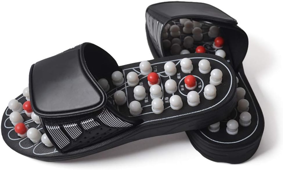 Magnetic Therapy Massage Slippers Jade Stone Acupressure Massage Sandals Shoes for Men Women Feet Sole Point Massage to Promote Blood Circulation