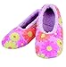 Snoozies Womens Sequin Daisy Ballerina Cozy Sherpa Non Skid Slipper Socks - Pink, Large