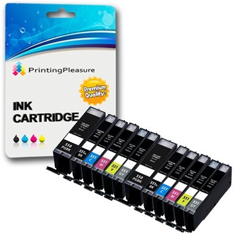550XL 551XL Ink Cartridges,Compatible Ink Cartridge Replacement for PGI-550XL CLI-551XL for iP7150 iP8750 MG6350 MG7150 MG7550 - Black/Photo Black/Cyan/Magenta/Yellow/Grey,High Capacity(2 SET-12XL)