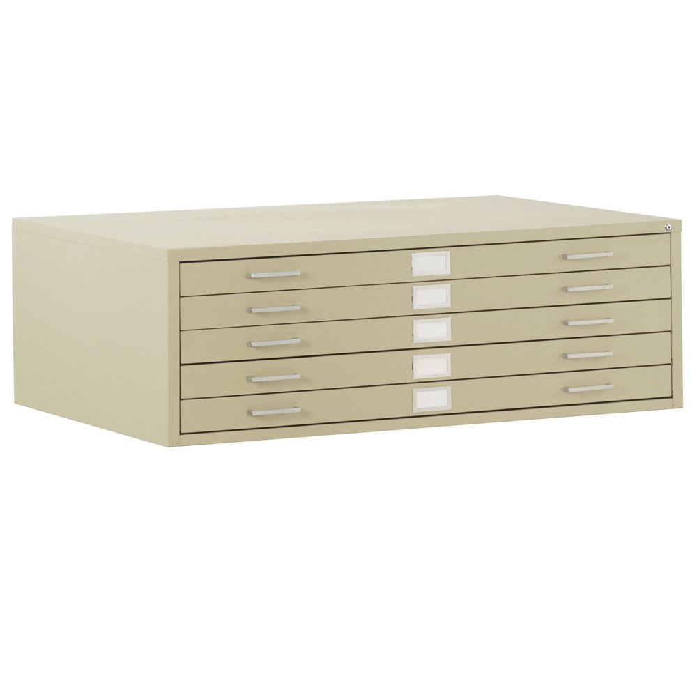 Amazon Com Sandusky Lee 244876pu Putty Steel 5 Drawer Flat File 16 1 8 Height X 40 3 4 Width X 28 3 8 Depth Industrial Scientific
