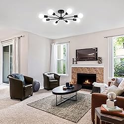 ZSMIHDOH Semi Flush Mount Ceiling Light, 8-Lights