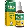 Plant-D3 Organic Vitamin D3 5000 IU – Vegan, Max Strength Sublingual Liquid D3 Drops – 200% Higher Absorption – 100…