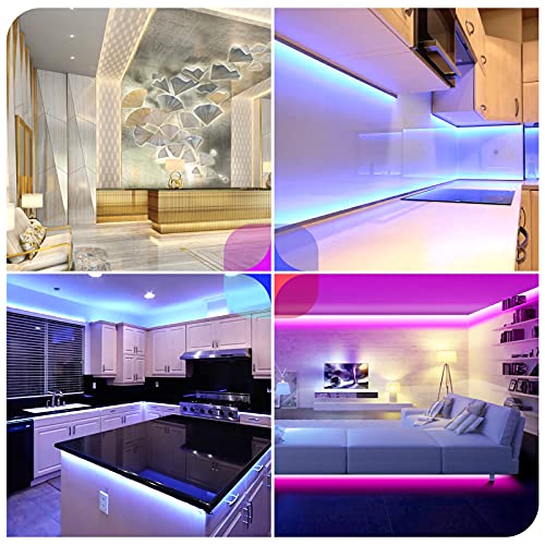 50ft Led Strip Lights Jadisi Music Sync RGB Lights Strip Color Changing with App Remote Control LED Lights for Bedroom(50ft)