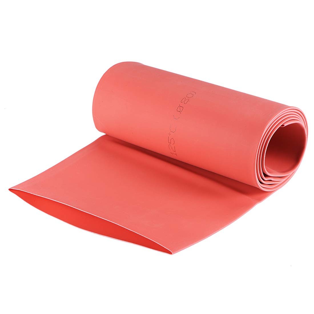 sourcing map Heat Shrink Tubing, 80mm Dia 128mm Flat Width 2:1 rate Shrinkable Tube Cable Sleeve 1m - Red