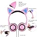 Kids Headphones,On-Ear Comfortable with Cute LED Glowing Cat Ears Headphones for Kids,Lightweight Noise-Canceling Headset for Children Toddler Girls Boys Headphones for Cellphones Ipad Tablet (Pink)thumb 3