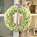 GTidea Spring Front Door Wreath Artificial Silk Hydrangea Flowers Garland Home Office Wedding Wall Decor 14-15 Inch Green