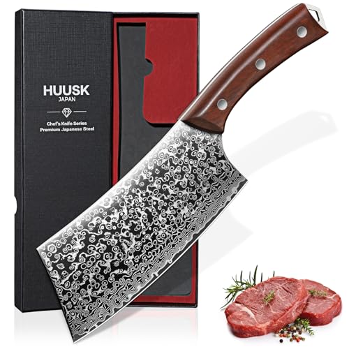 Huusk Japanese Meat Cleaver Knife