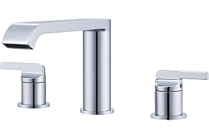 SITGES Chrome Roman Tub Faucet,Solid Brass High Flow Widespread Bathtub Faucet with Two Lever Handles,Deck Mount Tub Filler with Brass Valve, cUPC Certified Water Supply Lines Assembly