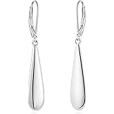 Teardrop Leverback Dangle Earrings for Women,Long Waterdrop Design