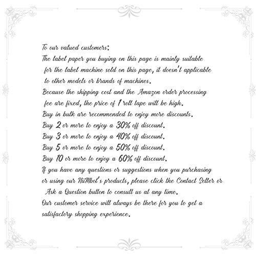 NIIMBOT D11 Label Maker Tape Adapted Label Print Paper Standard