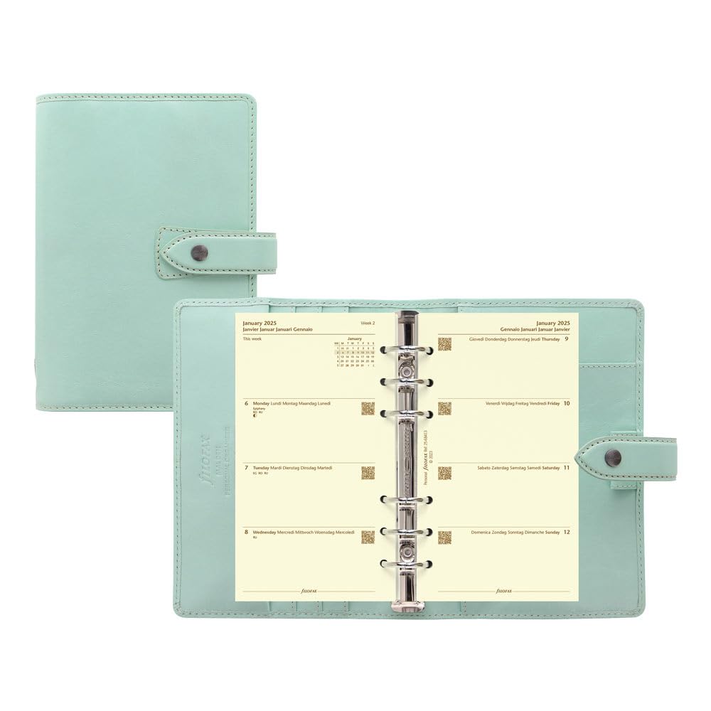 Filofax Malden Organizer, Personal Size, Duck Egg
