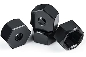 MOHERO 4Pcs WPL D12 5mm to 7mm RC Hex Combiner Wheel Hubs Adapter for 1/10 1/24 SCX24 RC Cars Trucks