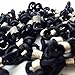 IGOGO 100 PCS Rubber Connectors for Eye Glasses Holder Necklace Chain 21x6mm Nickel Tone Black…