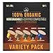 Nespresso Compatible Organic Coffee Capsules by Kiss Me Organics - Variety Pack - 100% Biodegradable and Compostable Coffee Pods - Made from Slow Roasted Organic Coffee Beans - 50 Capsules