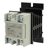 uxcell Heat Sink Solid State Relay SSR-25 DA 25A 3-32V DC / 24-380V AC