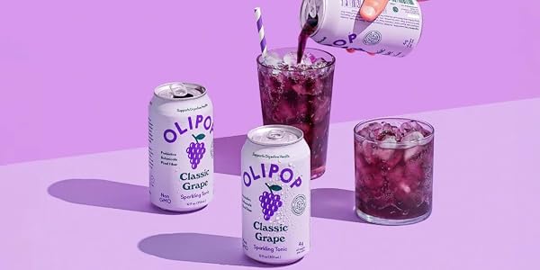OLIPOP CLASSIC GRAPE PREBIOTIC SODA SGL, 12 FZ