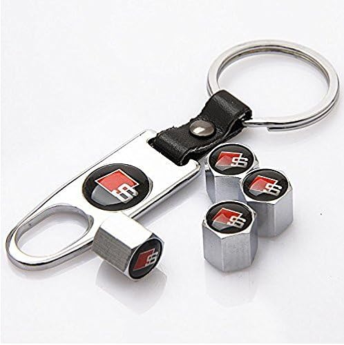 Katheriney 4PCS Fit For Audi All Model Auto Car Sline Tire Wheel Valve Stem Caps (Fits: Audi)