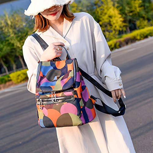 Excursion Sports Zipper Backpack for Women, Girls Anti-Theft Oxford Waterproof Student Shoulder Bag, Lightweight Street Travel Camping Satchel Schoolbag Daypacks - Thumbnail 4