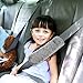 ZONETECH Car Soft Faux Sheepskin Seat Belt Comfortable Shoulder Pad (Gray 2 Pack)