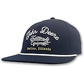 John Deere Tractors & Equipment Baseball Cap, Navy Blue, Rope Design, Snapback, Polyester
