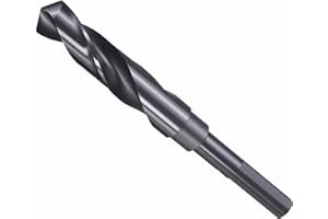 CoCud Drill Bit, 23/32" Cutting Diameter (18.256mm), 12mm Reduced Shank 3-Flat 4341 HSS Nitriding Black 118° Cutting Angle Bits - (Applications: for Drilling Plastic Wood)