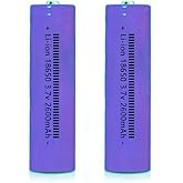 18650 Rechargeable Battery 3.7V 18650 Button top Lithium Rechargeable 18650 Batteries for Headlamp, LED Flashlight