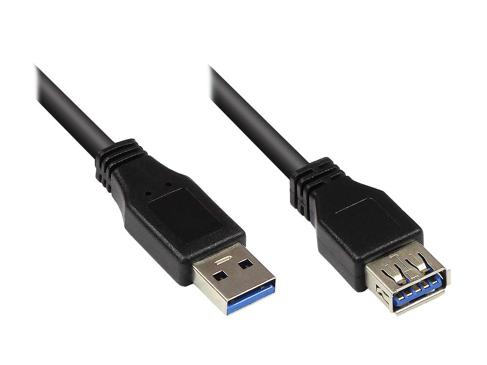 Good Connections Extension Cable USB Easy Plug A to Socket black Black 5,00 m
