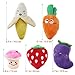 UEETEK Squeaky Dog Toys for Small Dogs Fruits and Vegetables Plush Puppy Dog Toys (A pack of 5)