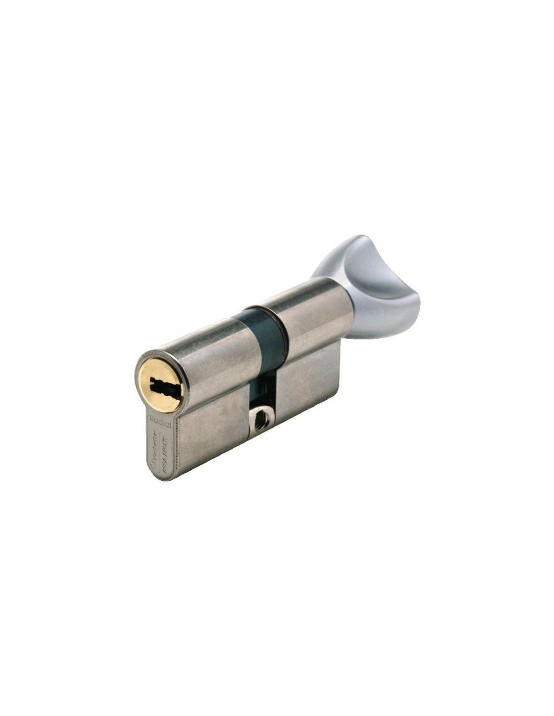 Vachette First Mechanical Door Lock Cylinder with 30 x 30 mm with Secure 5 Pin Mechanism and 3 Keys Easy Installation Nickel-Plated Finish