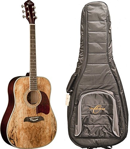 Oscar Schmidt OG2SM Acoustic Guitar - Spalted Maple - FREE Gig Bag