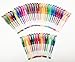 144 Pack Premium Glitter Gel Pen Coloring Set - Including 48 Unique Colors Glitter Gel Pens & 96 Glitter Gel Ink Refills for Adult Coloring Books Drawing Sketching Art Markers by VicPow