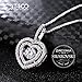 T400 925 Sterling Silver Dancing Diamond Cubic Zirconia from Swarovski Pendant Necklace Chirstmas Gift for Women