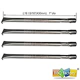 bbq factory® Replacement Stainless Steel Burner (4-pack) Select Gas Grill Models By Nexgrill, Charmglow, Costco, Kirkland, Permasteel, perfect Glo, Sterling Forge, and Others
